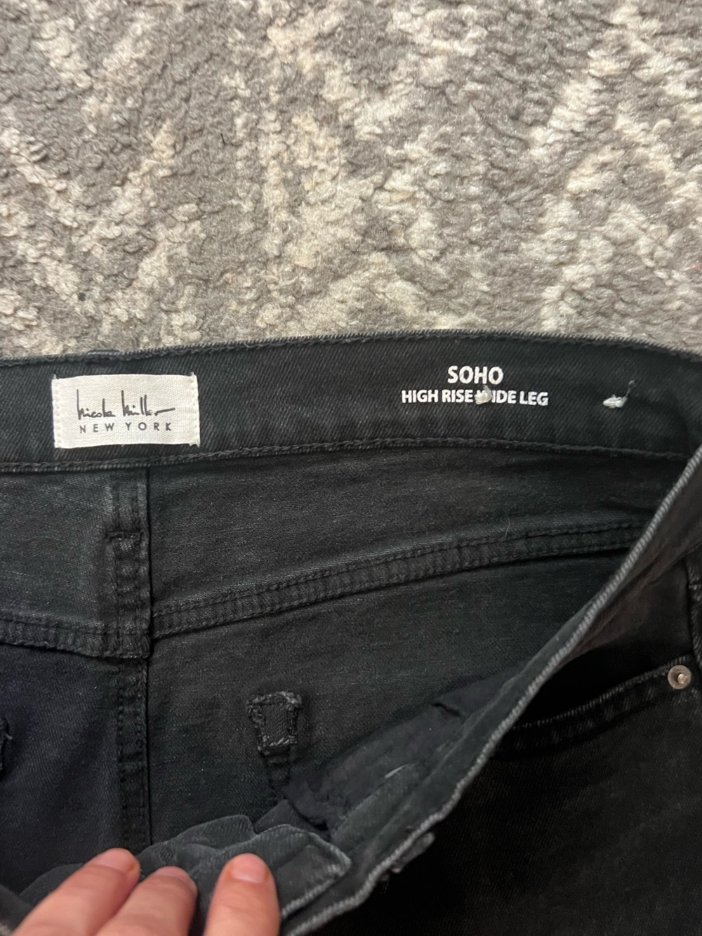 Nicole Miller Soho high rise wide leg crepes jeans size 8 (U107) - Picture 6 of 10